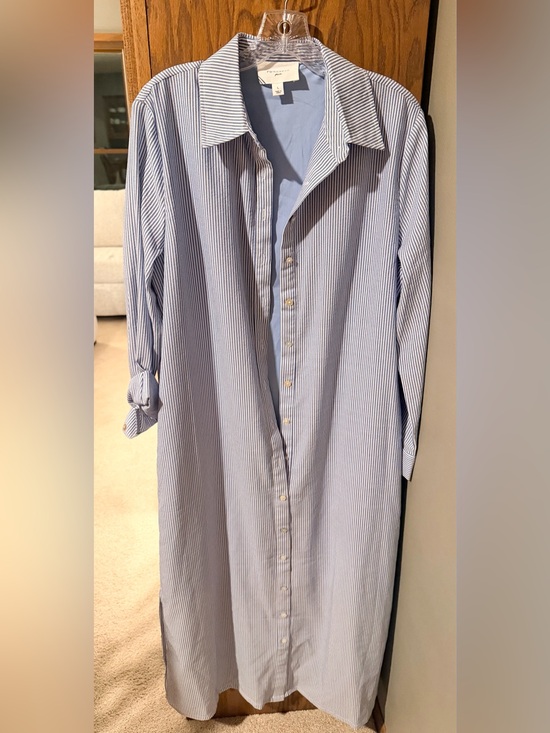 Pomander Place Dresses & Skirts - Tuckernuck Pomander Place Light Blue Pinstripe Maxi Dress